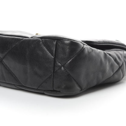 Chanel Goatskin Quilted Medium 19 Flap Black 10 of 12