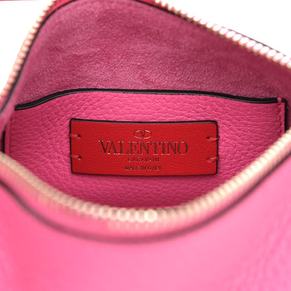 Valentino Garavani Pebbled Calfskin Small Rockstud Flip Lock Shoulder Bag Dawn Pink 6 of 9