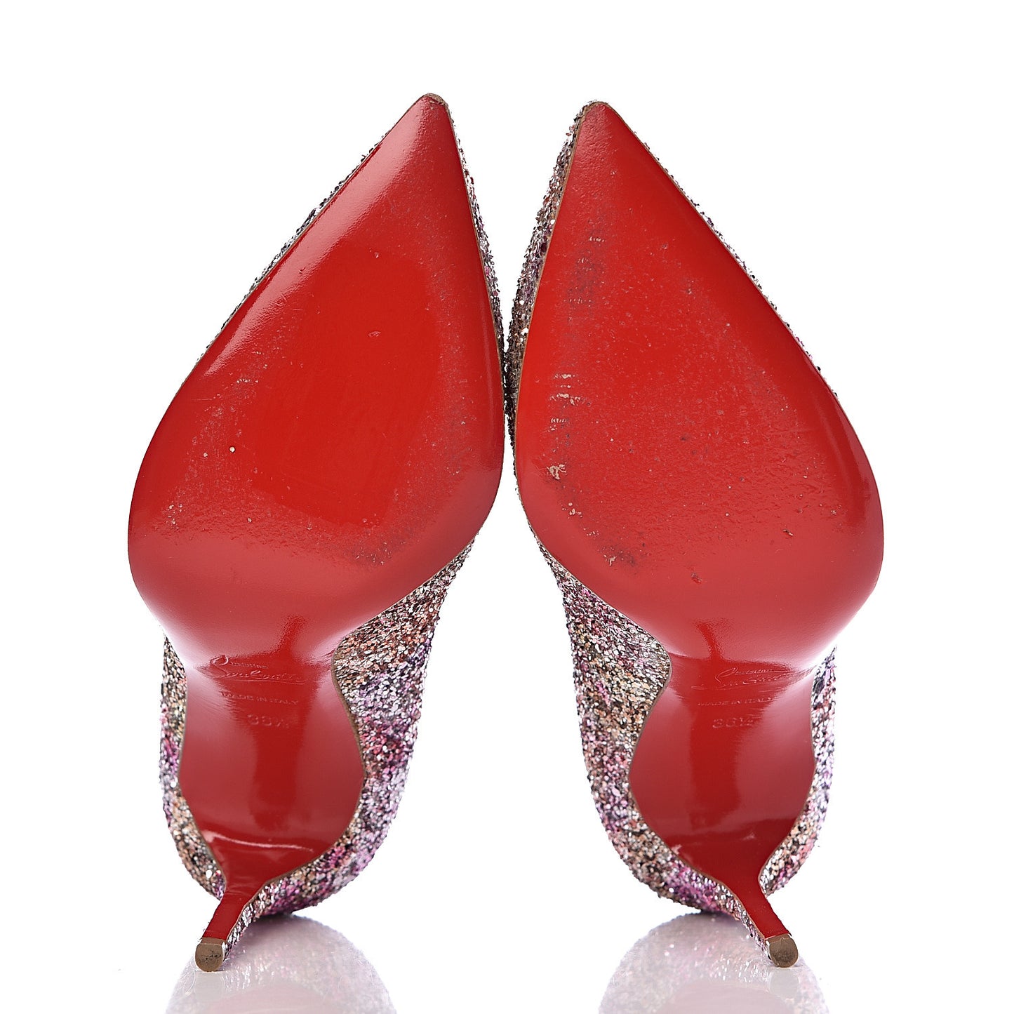 Glitter Aqua Ruban Met Pigalle Follies 100 Pumps 36.5 Rosette Gold
