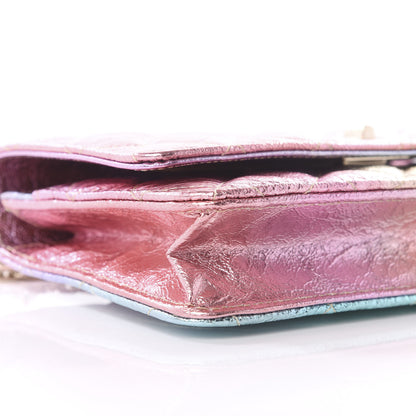 Chanel Metallic Goatskin Quilted 2.55 Reissue Wallet on Chain WOC Multicolor 9 of 11