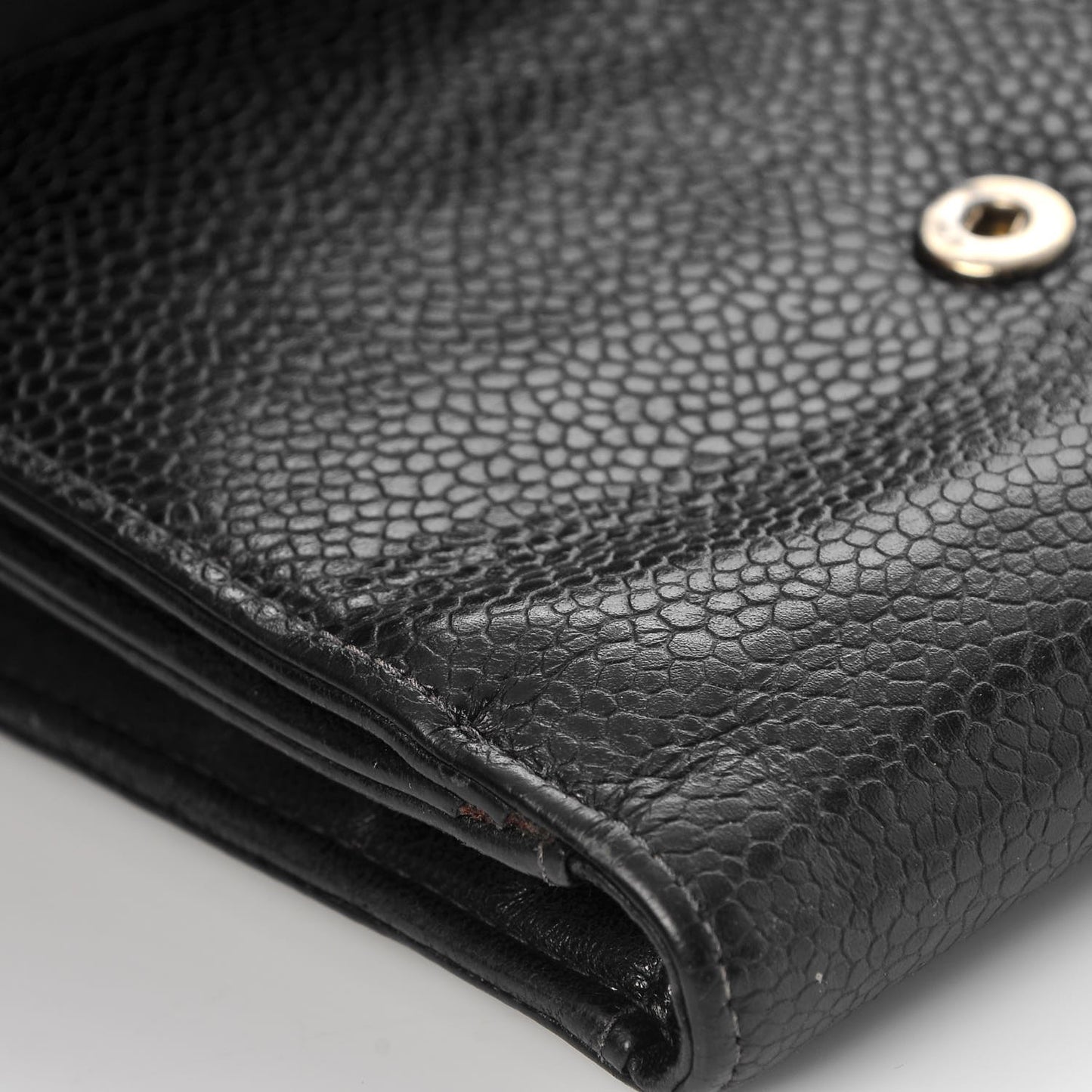 Caviar Timeless CC Compact French Wallet Black
