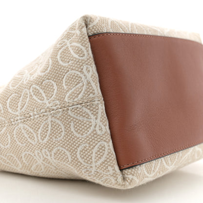 Loewe Jacquard Anagram Calfskin Small Cubi Bag  Ecru Tan 9 of 10