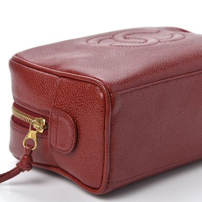 Chanel Caviar Timeless CC Cosmetic Pouch Bag Red 5 of 9