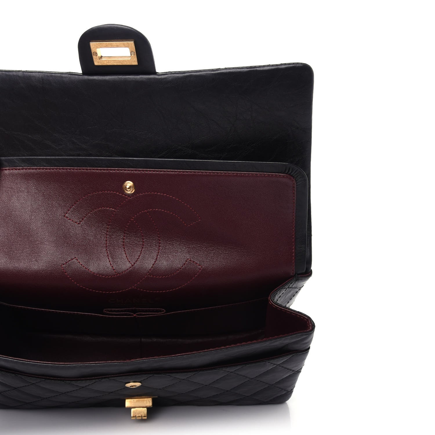 Chanel Aged Calfskin Quilted 2.55 Reissue 226 Flap Black 5 of 10