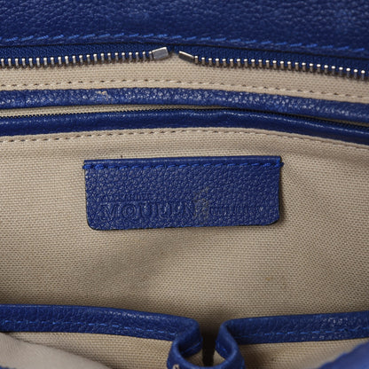 Alexander McQueen Pebbled Calfskin Small Skull Padlock Zip Around Tote Ultramarine 7 of 14