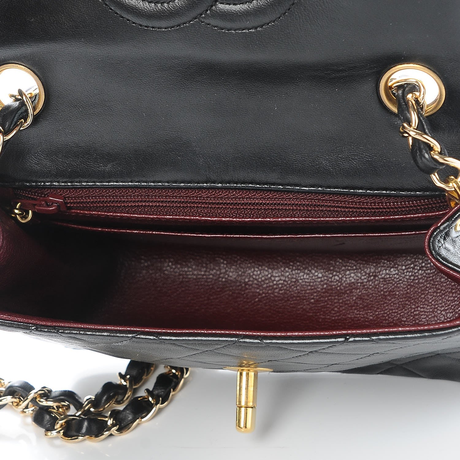 Chanel Lambskin Quilted Mini Square Flap Black 5 of 8