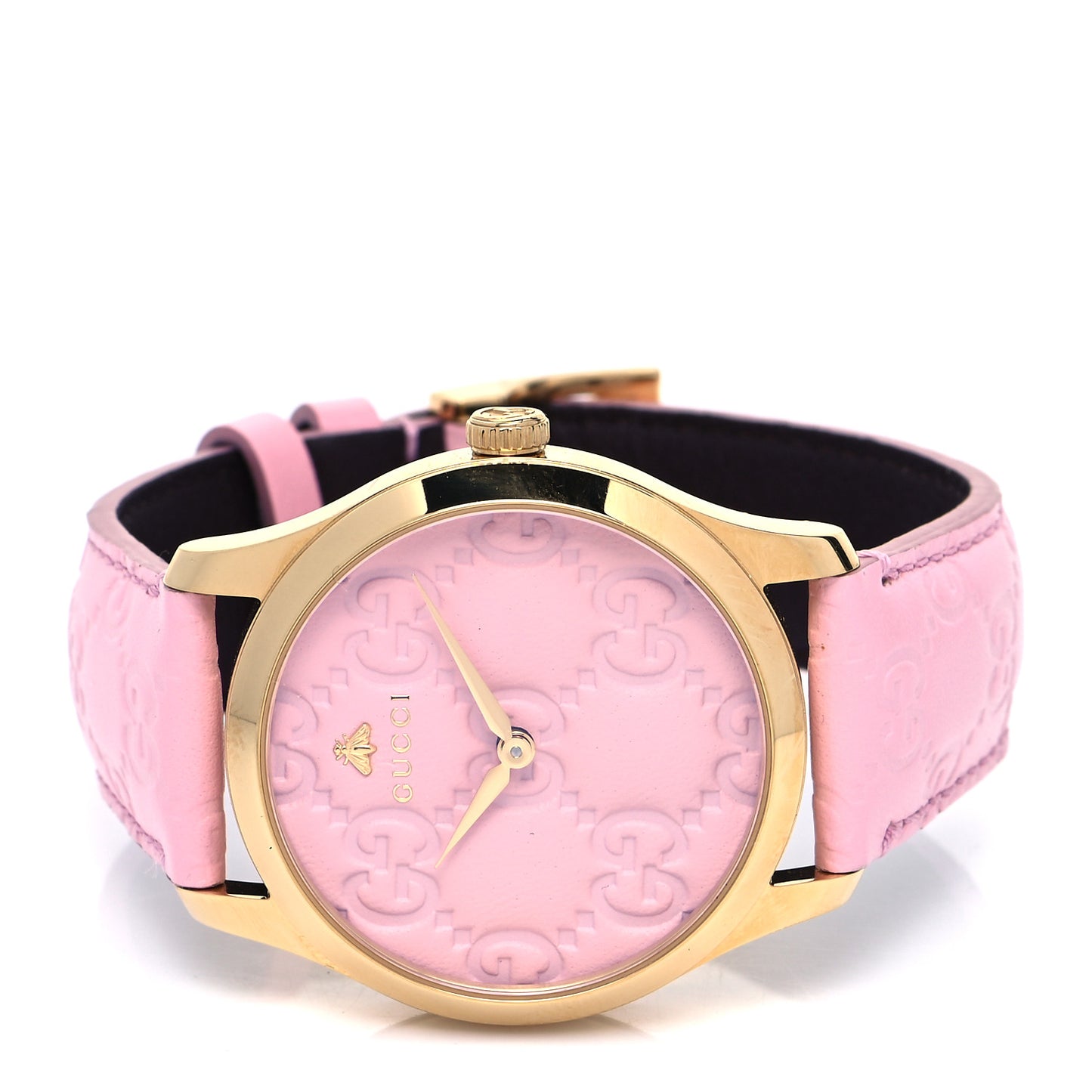 Stainless Steel Calfskin 38mm G-Timeless Quartz Watch Pink