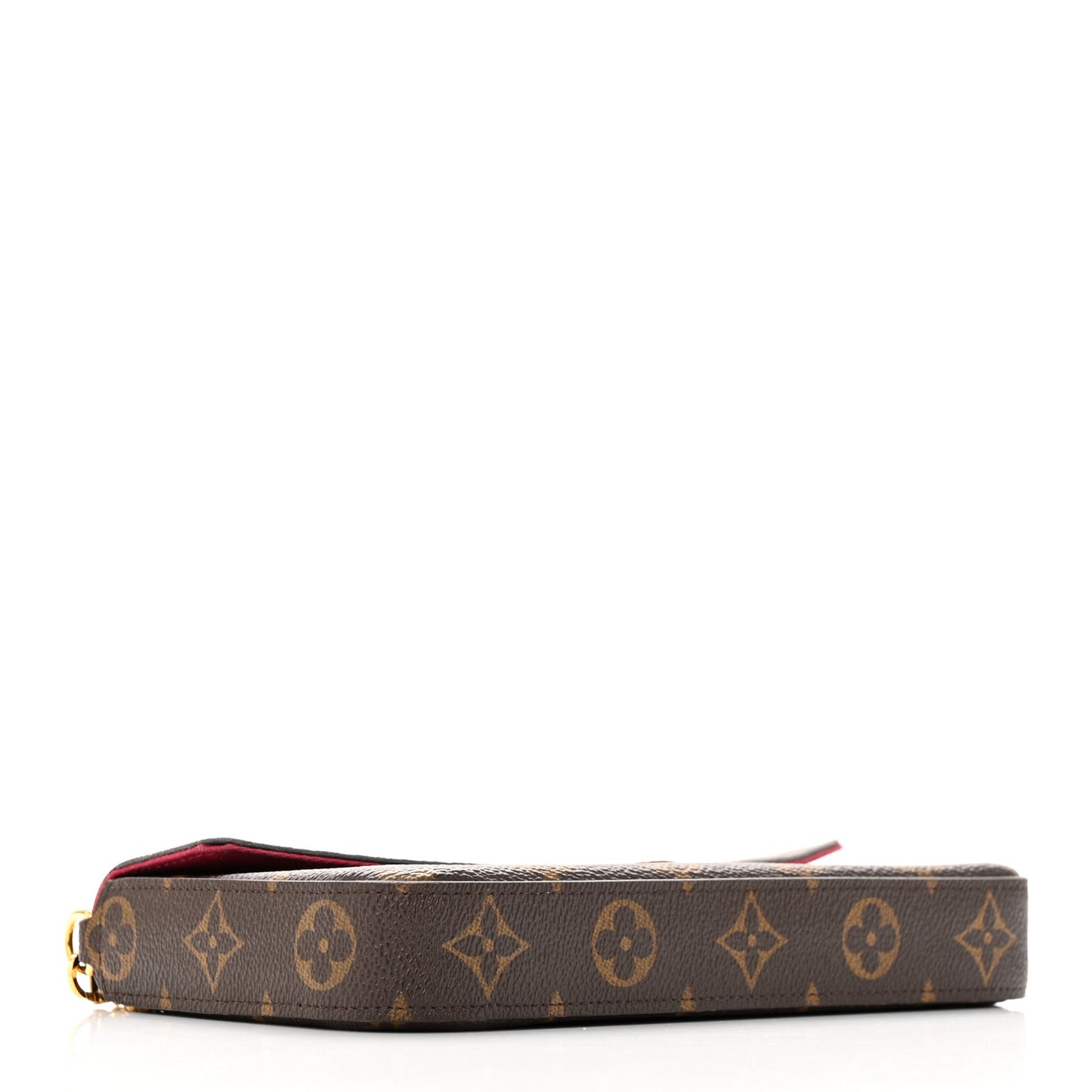 Monogram Pochette Felicie Chain Wallet Fuchsia