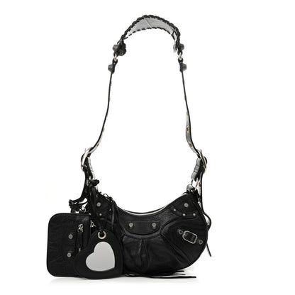Balenciaga Agneau Arena Le Cagole Shoulder Bag XS Black 3 of 11