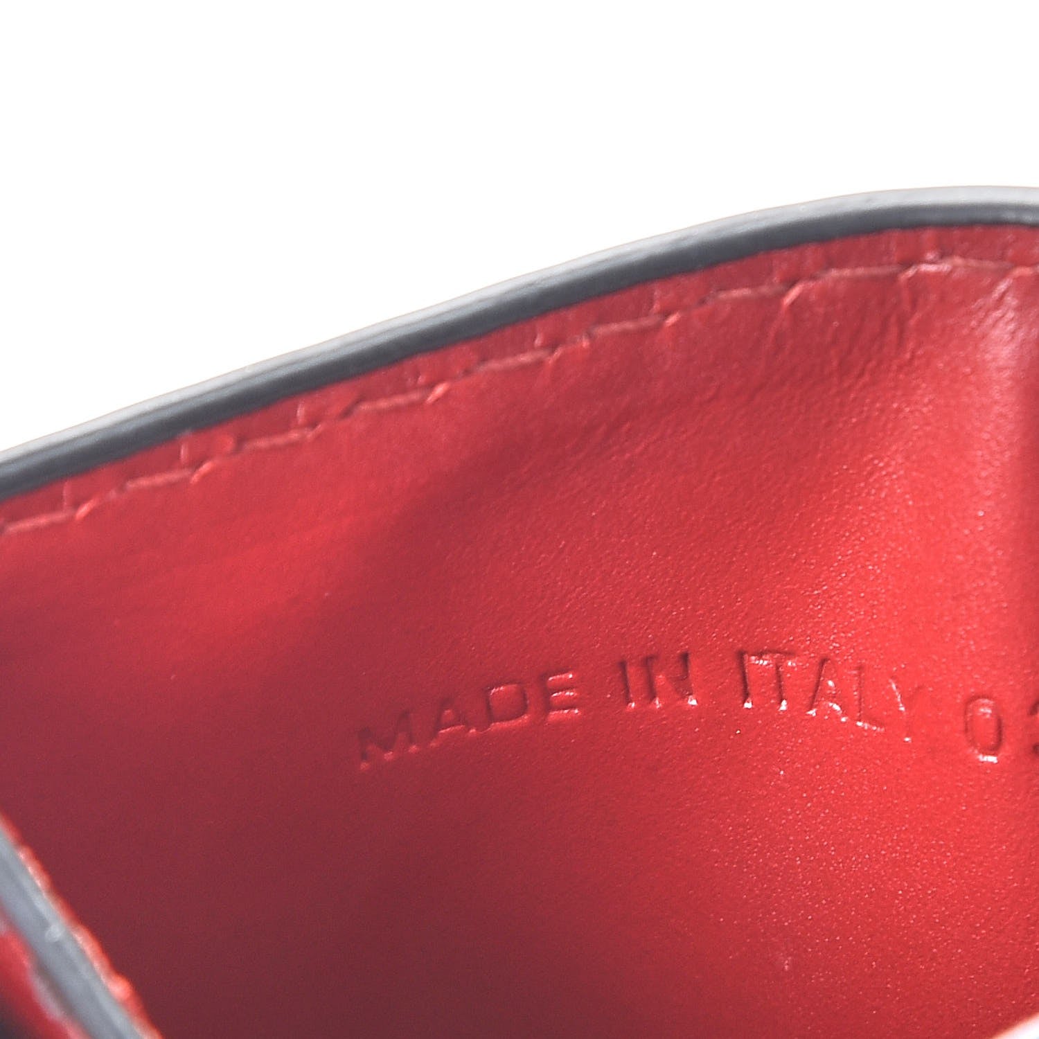 Christian Dior Calfskin D-Fence Card Holder Red 7 of 8