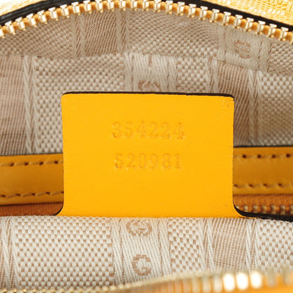 Gucci Calfskin Diamante Small Top Handle Bag Yellow 7 of 7