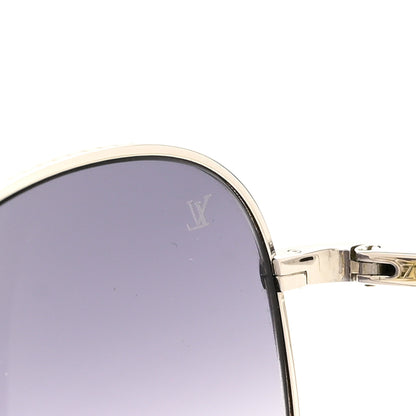 Louis Vuitton Damier Azur Conspiration Pilote Aviator Sunglasses Z0203U 5 of 8
