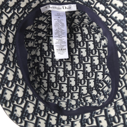 Christian Dior Denim Oblique Small Brim Bucket Hat 58 Blue 5 of 8