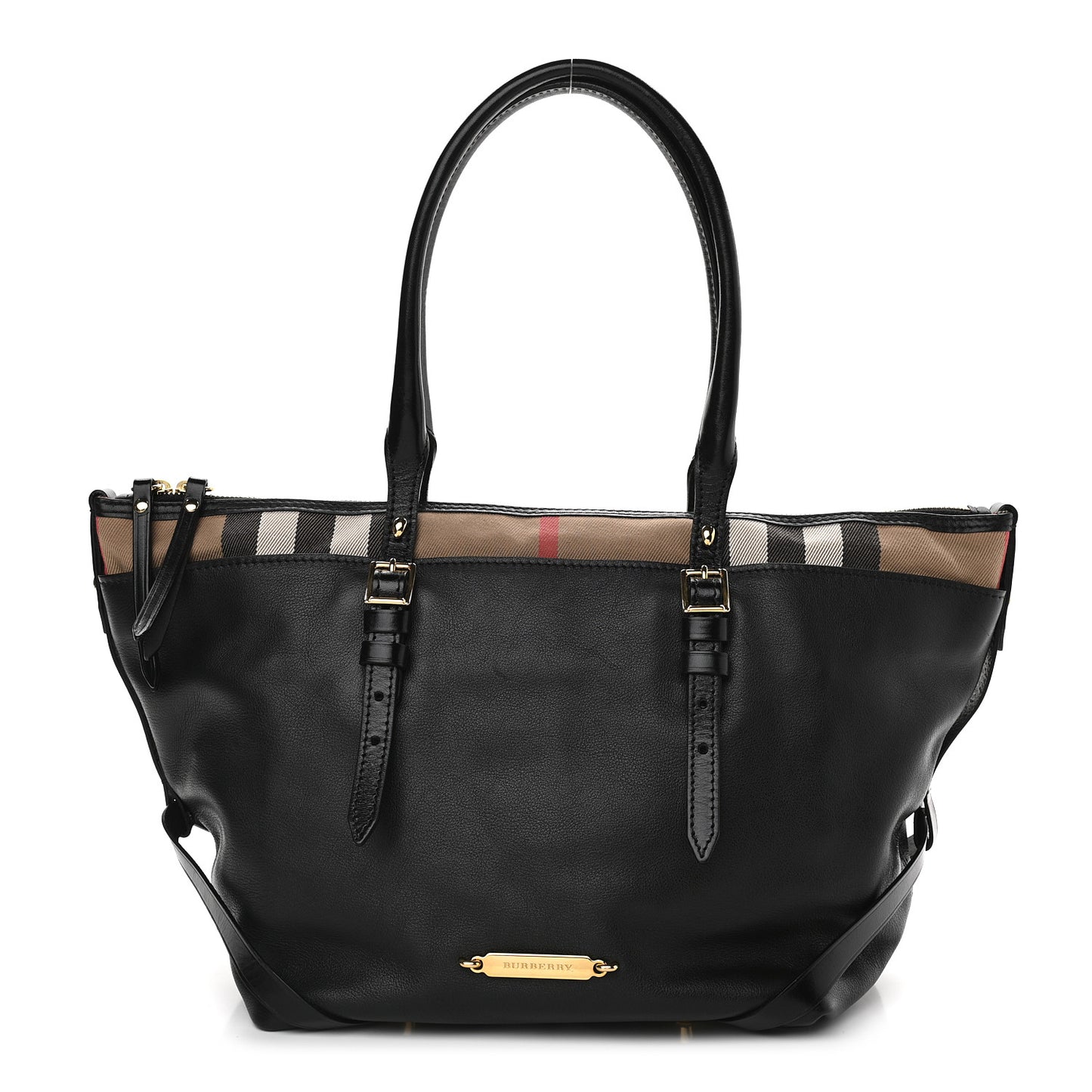 Calfskin House Check Small Salisbury Tote Black