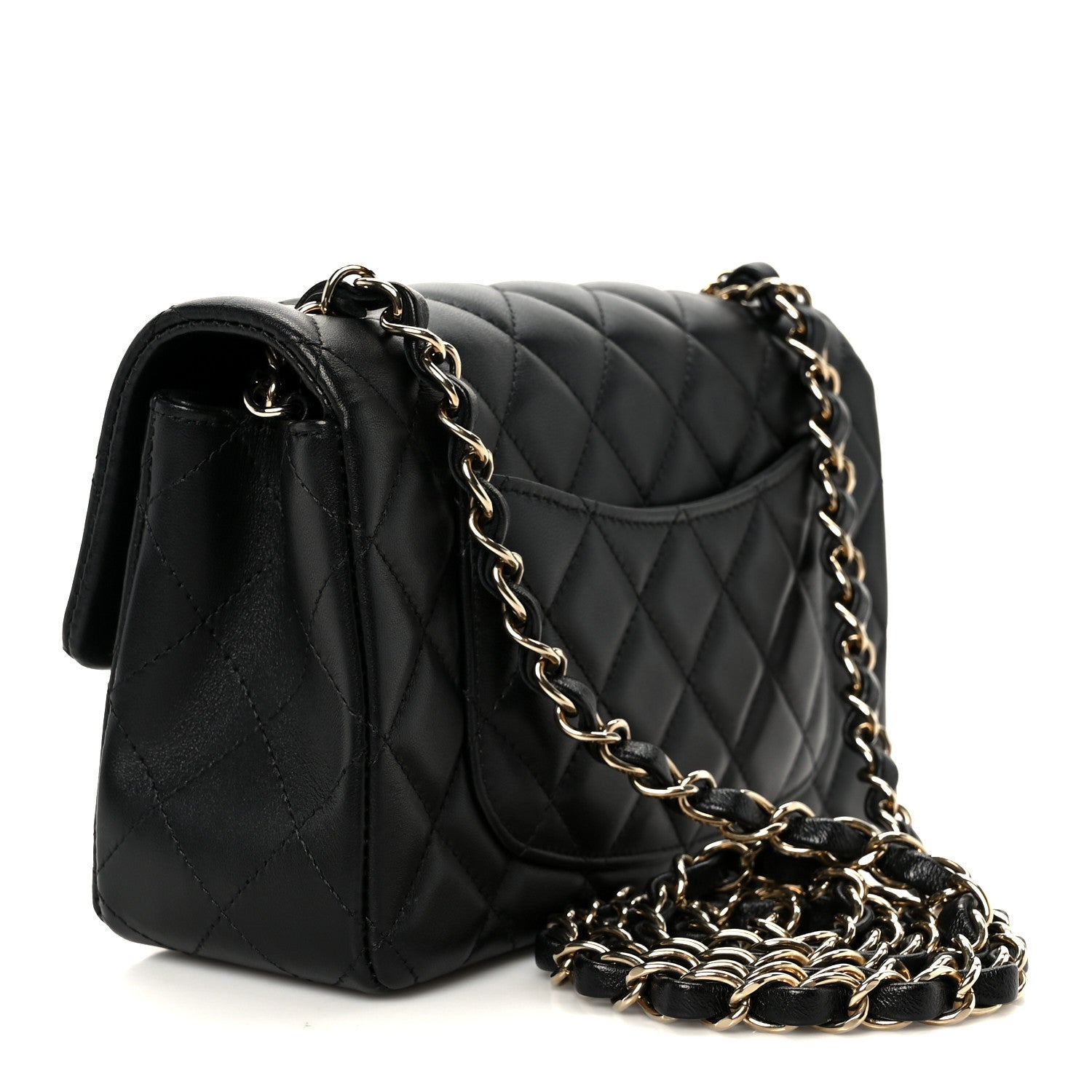 Chanel Lambskin Quilted Mini Rectangular Flap Black 3 of 12