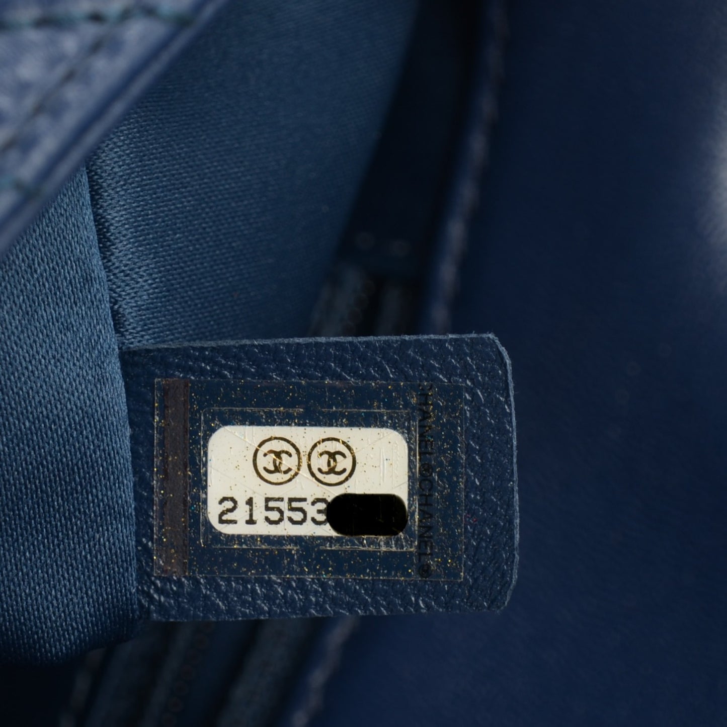 Lambskin Medium CC Crossing Flap Navy