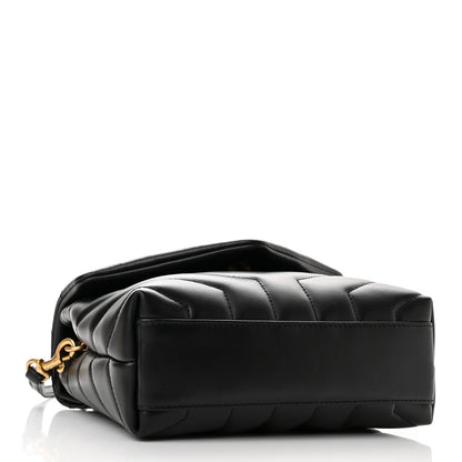 Saint Laurent Calfskin Y Quilted Monogram Toy Loulou Crossbody Bag Black 4 of 11