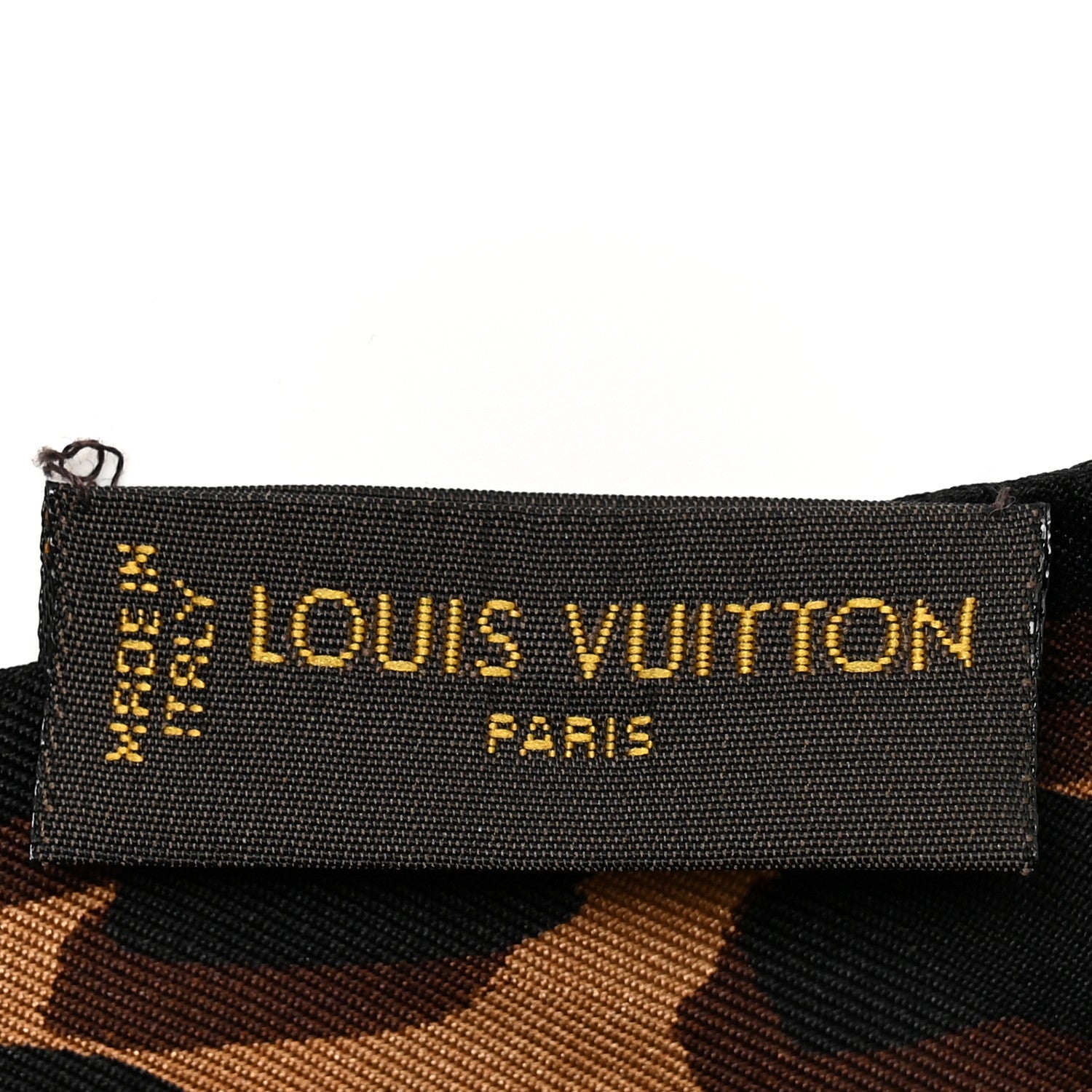Louis Vuitton Silk Leopard Bandeau Scarf Marron 3 of 4