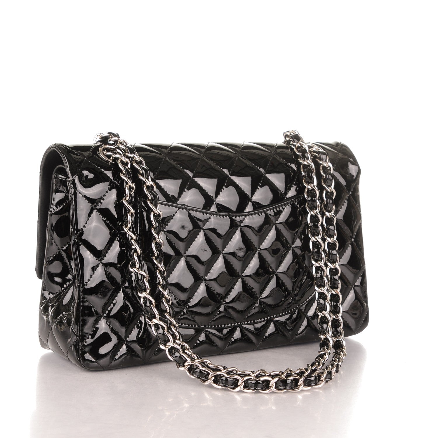 Chanel Patent Quilted Medium Double Flap Black 3 of 7