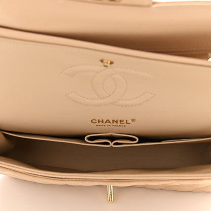 Chanel Caviar Quilted Medium Double Flap Light Beige 5 of 9