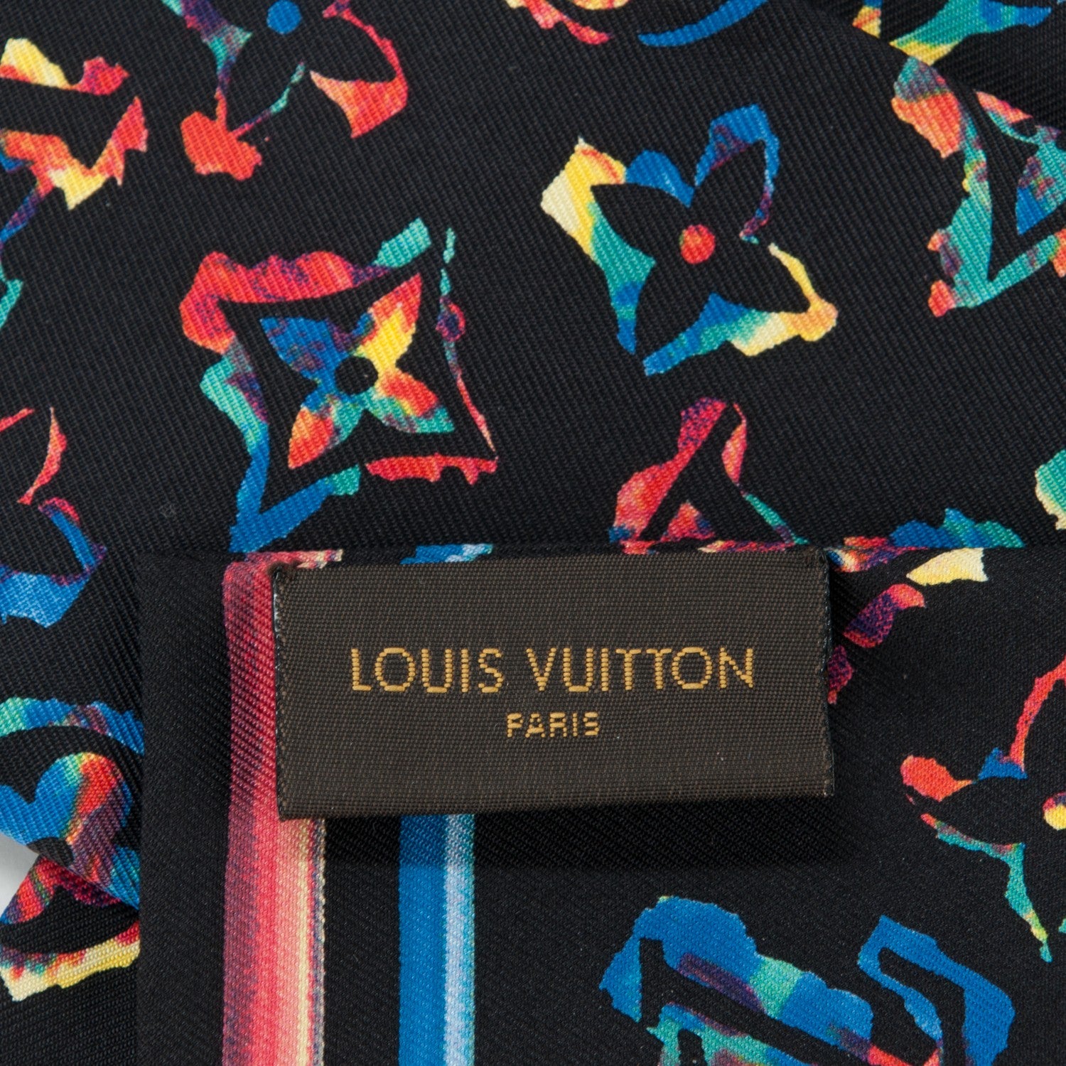 Louis Vuitton Silk Monogram Rainbow Bandeau Black 3 of 4