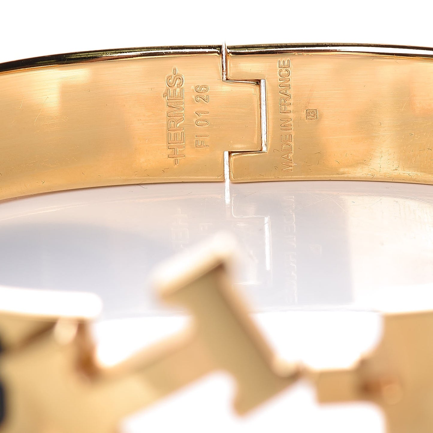 Enamel Narrow Clic Clac H Bracelet GM Black