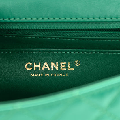 Chanel Aged Calfskin Quilted 2.55 Reissue Mini Flap Green 5 of 8