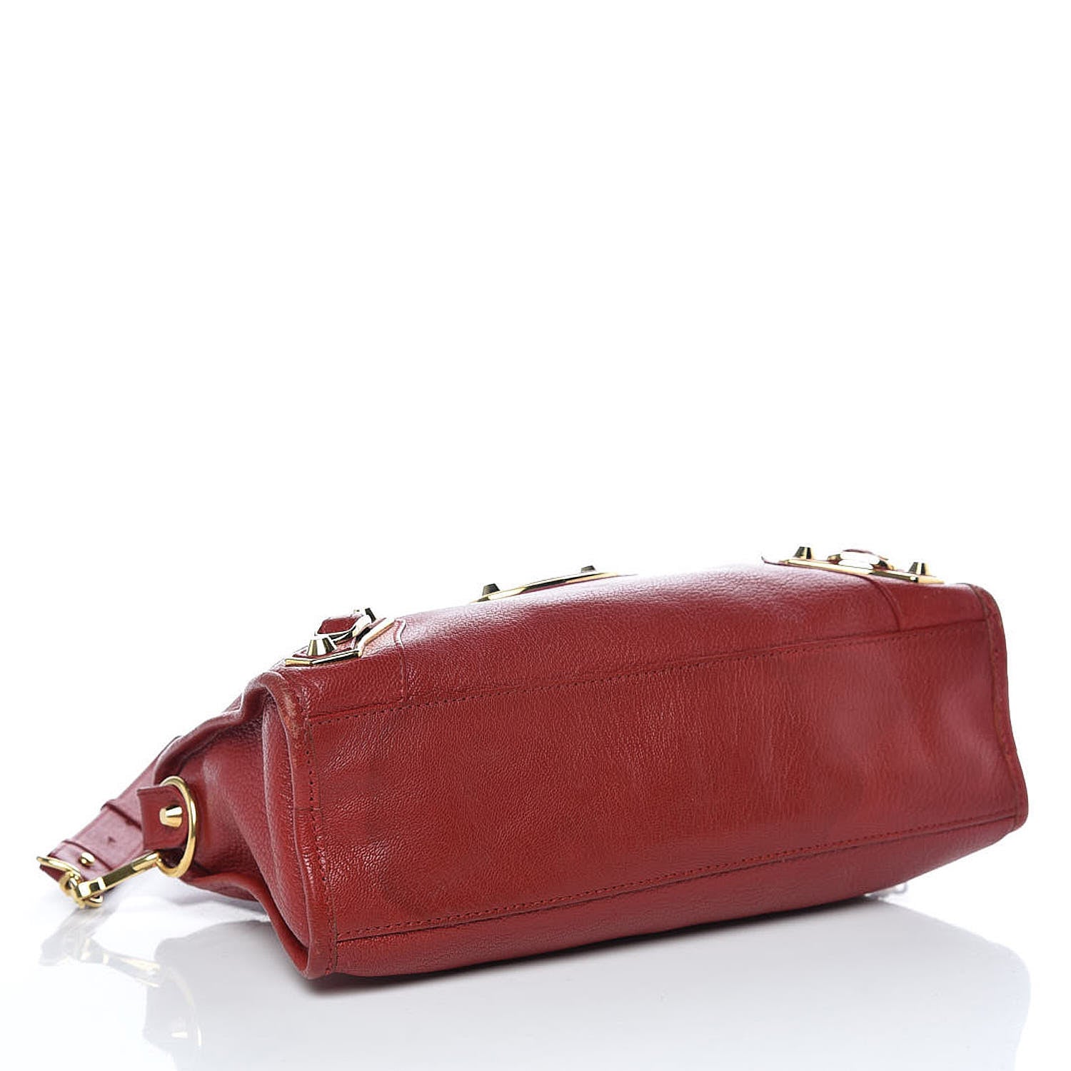 Balenciaga Chevre Gold Metallic Edge Hardware S City Rouge Groseille 4 of 17