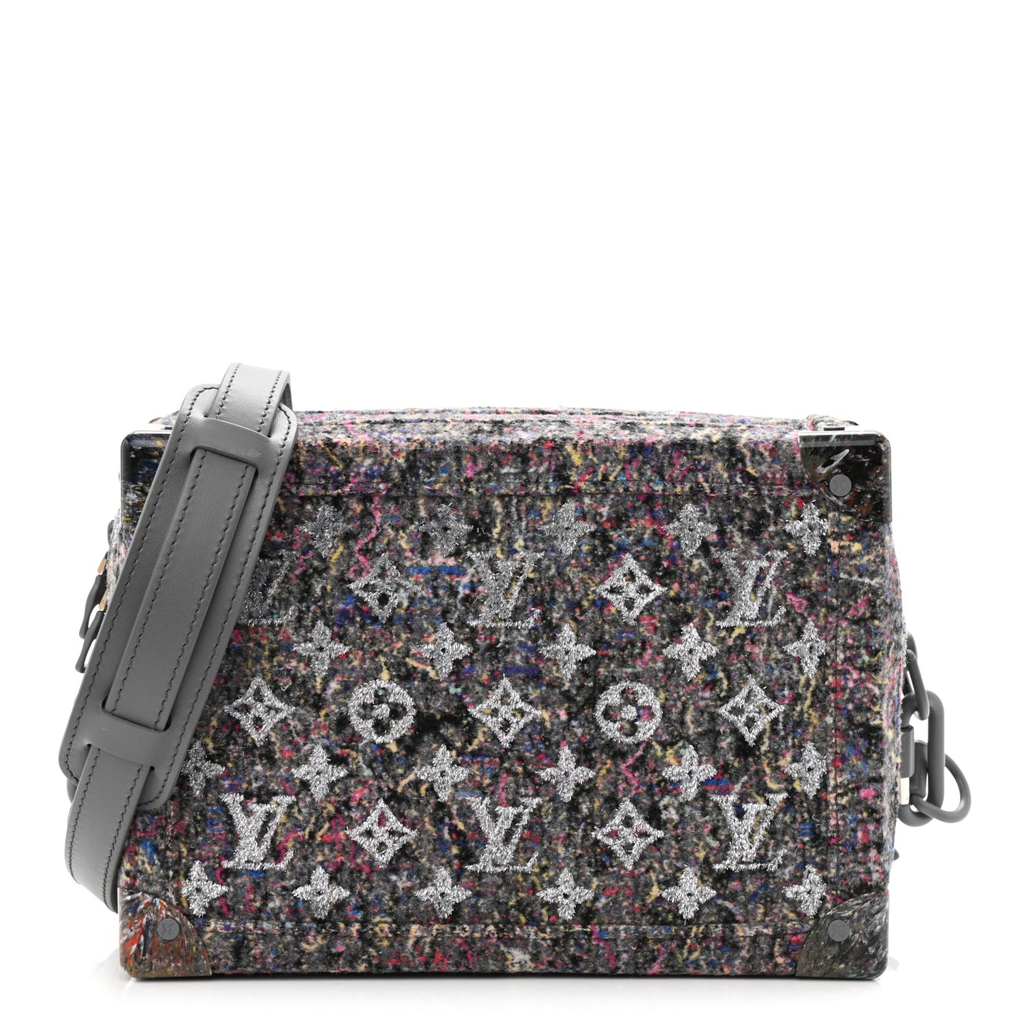 Wool Cotton Monogram Jacquard Embroidered LV Felt Soft Trunk Gris