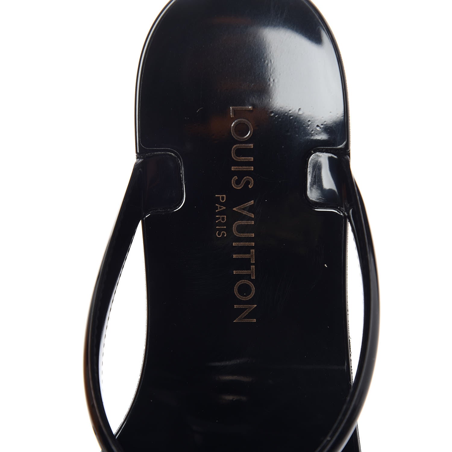 Louis Vuitton Patent Seastar Thong Sandals 38 Black 8 of 10