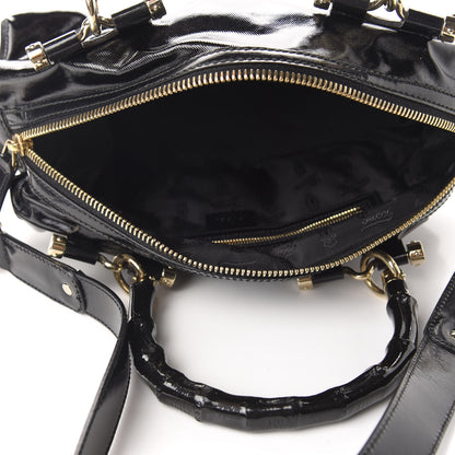 Gucci Dialux Pop Bamboo Top Handle Tote Black 5 of 10