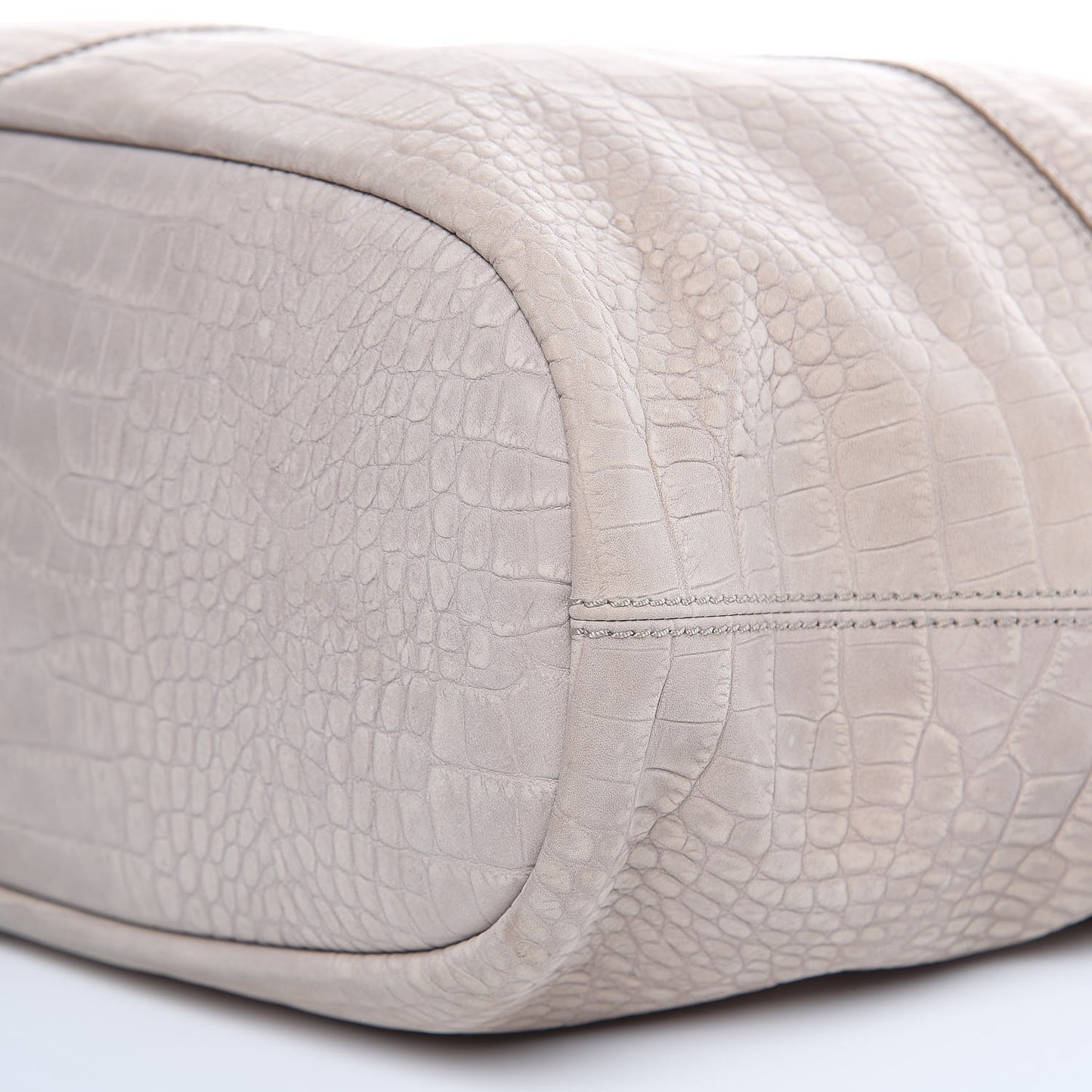 Nubuck Crocodile Embossed Medium Nightingale Taupe