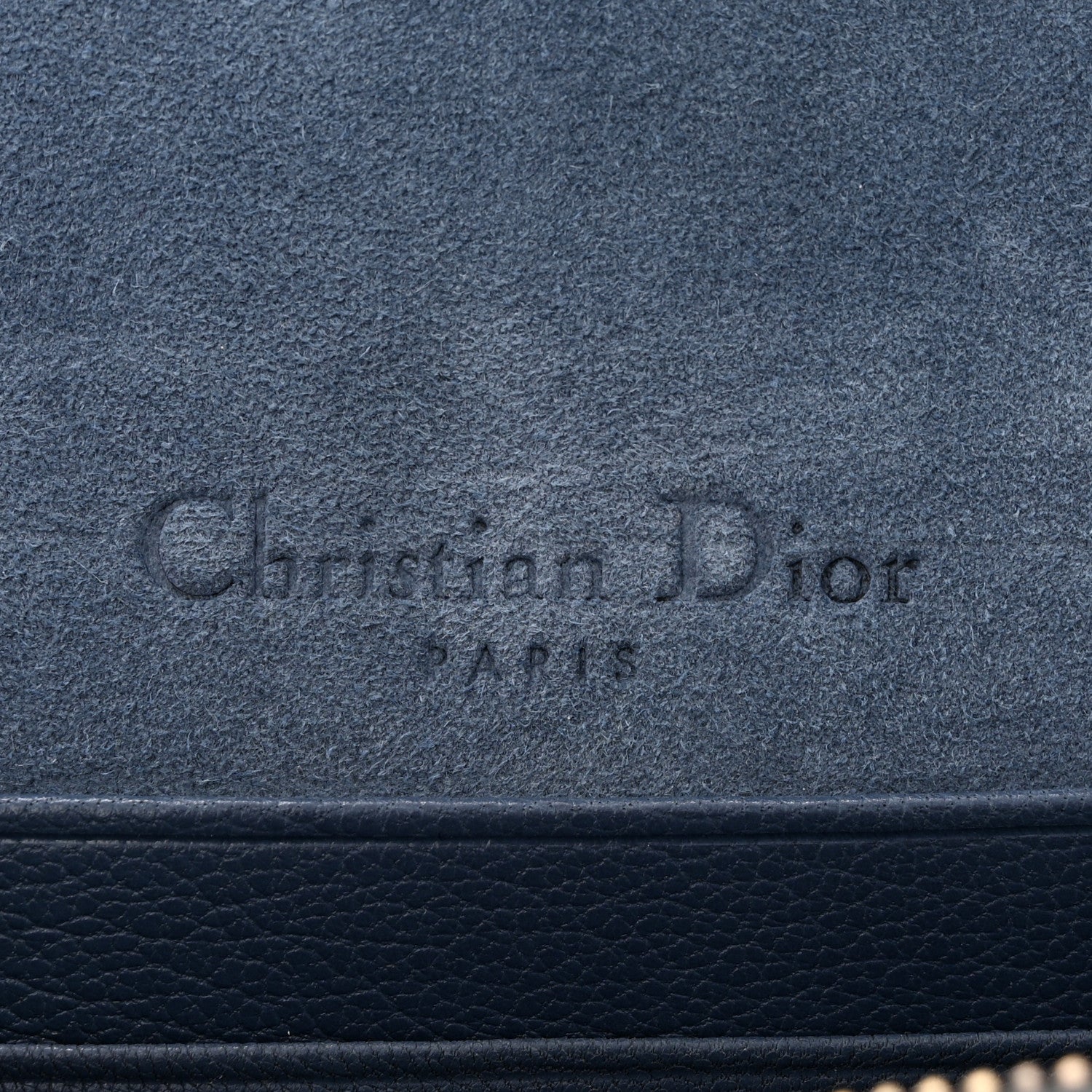 Christian Dior Goatskin Saddle Belt Clutch Denim Blue 6 of 10