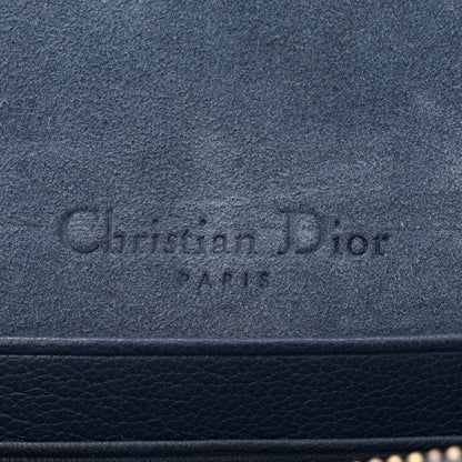Christian Dior Goatskin Saddle Belt Clutch Denim Blue 6 of 10