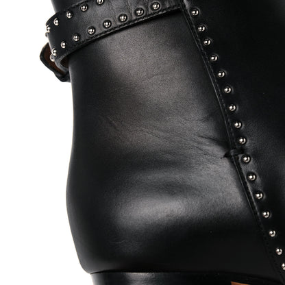 Givenchy Smooth Calfskin Elegant Studded Ankle Boots 39.5 Black 11 of 19