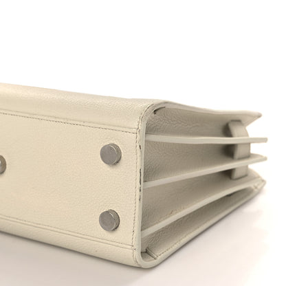 Saint Laurent Grained Calfskin Nano Sac De Jour Dove White 9 of 12
