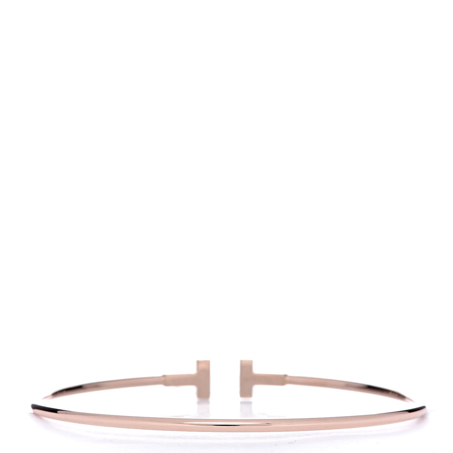 18K Rose Gold Narrow T Wire Bracelet