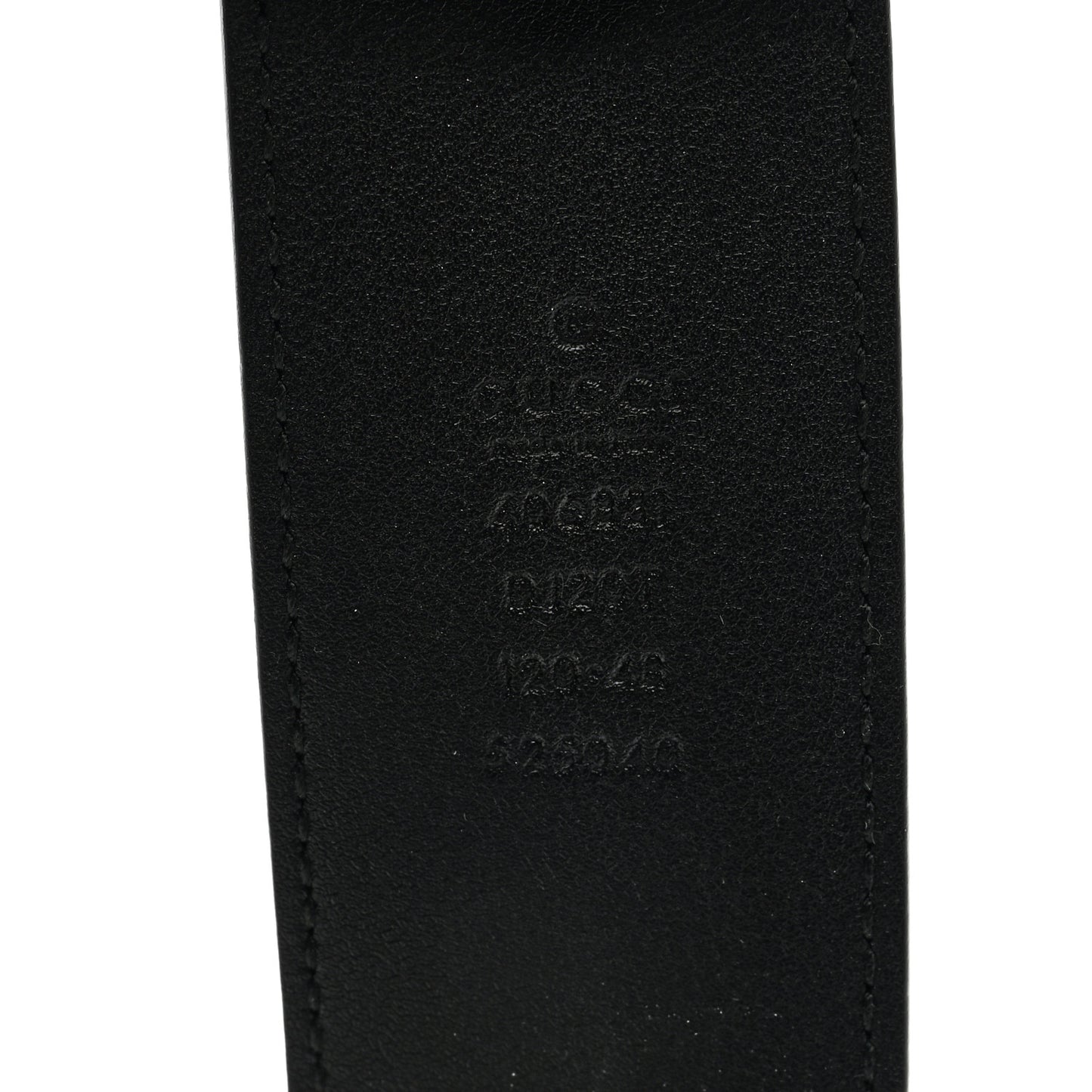 Textured Dollar Calfskin Nickel Double G 40mm Belt 120 48 Black