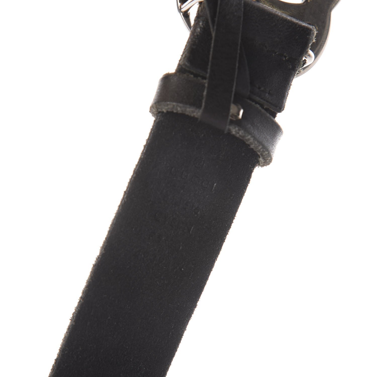 Gucci Cuoio Toscano Nickel Double G 30mm Belt 75 30 Black 3 of 5