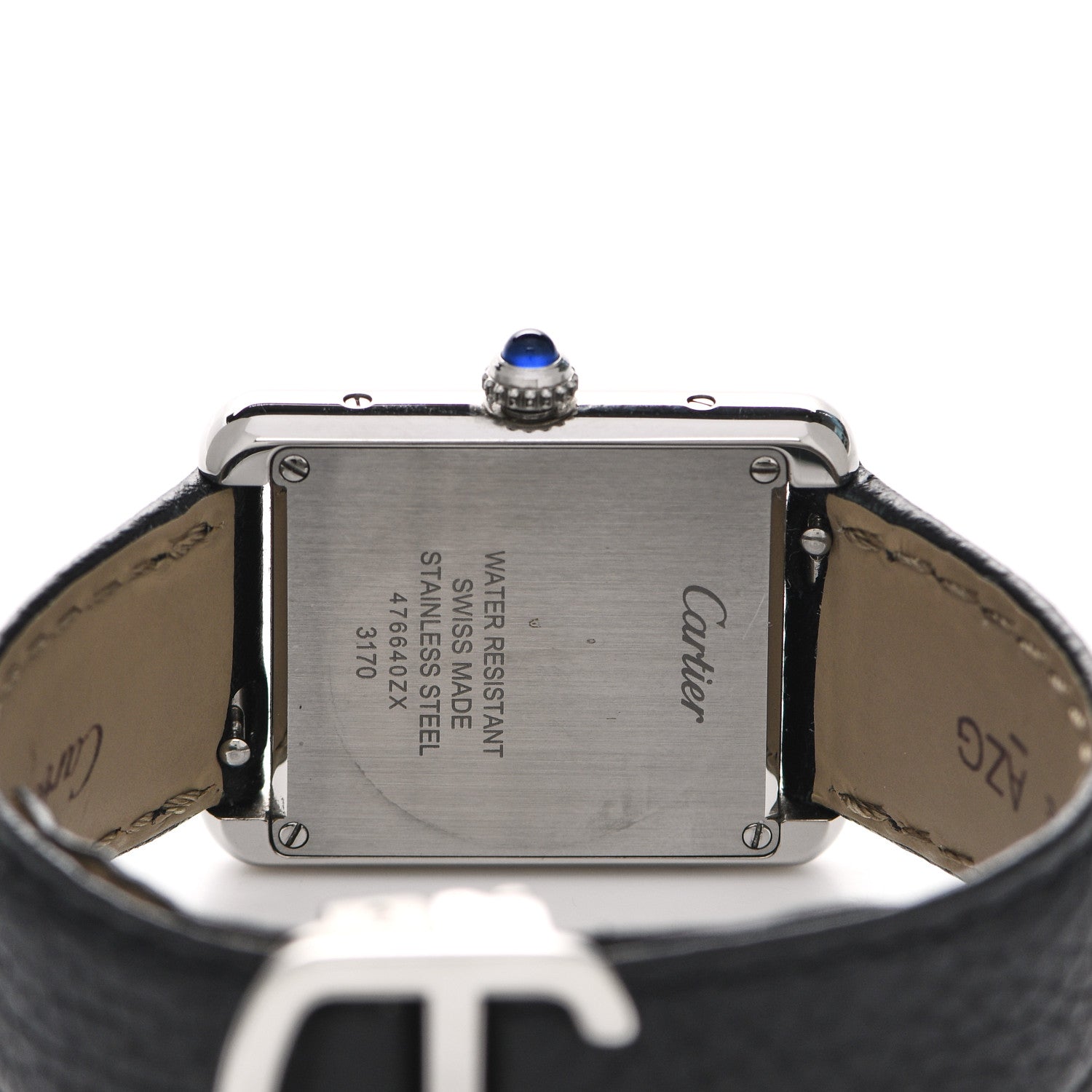 Cartier Stainless Steel Calfskin 24mm Tank Solo Quartz Watch 4 of 5