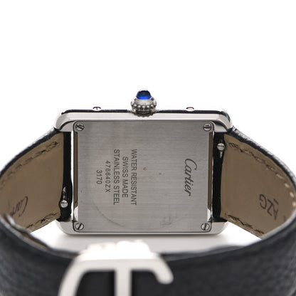 Cartier Stainless Steel Calfskin 24mm Tank Solo Quartz Watch 4 of 5