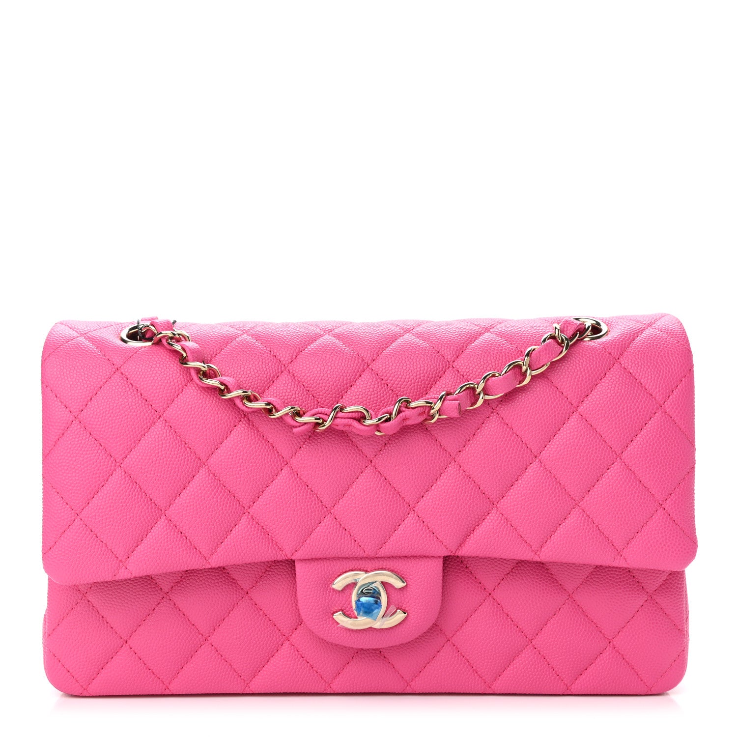 Chanel Caviar Quilted Medium Double Flap Dark Pink 1 of 10
