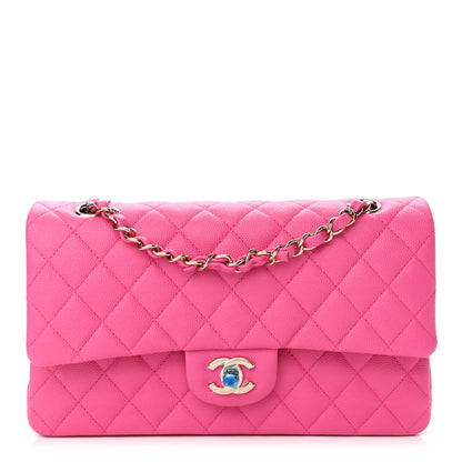 Chanel Caviar Quilted Medium Double Flap Dark Pink 1 of 10