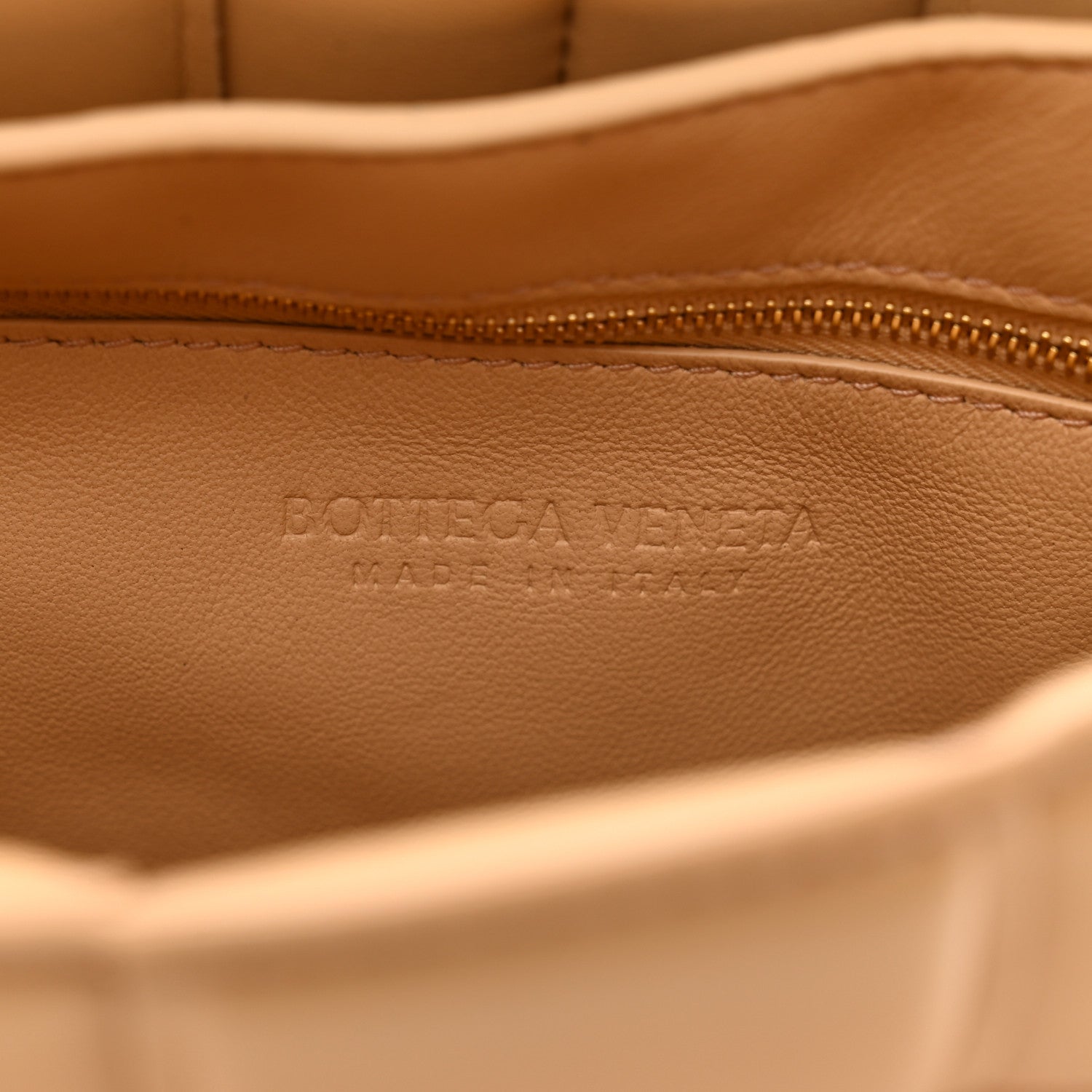 Bottega Veneta Lambskin Maxi Intreccio Padded Chain Cassette Crossbody Bag Almond 6 of 9