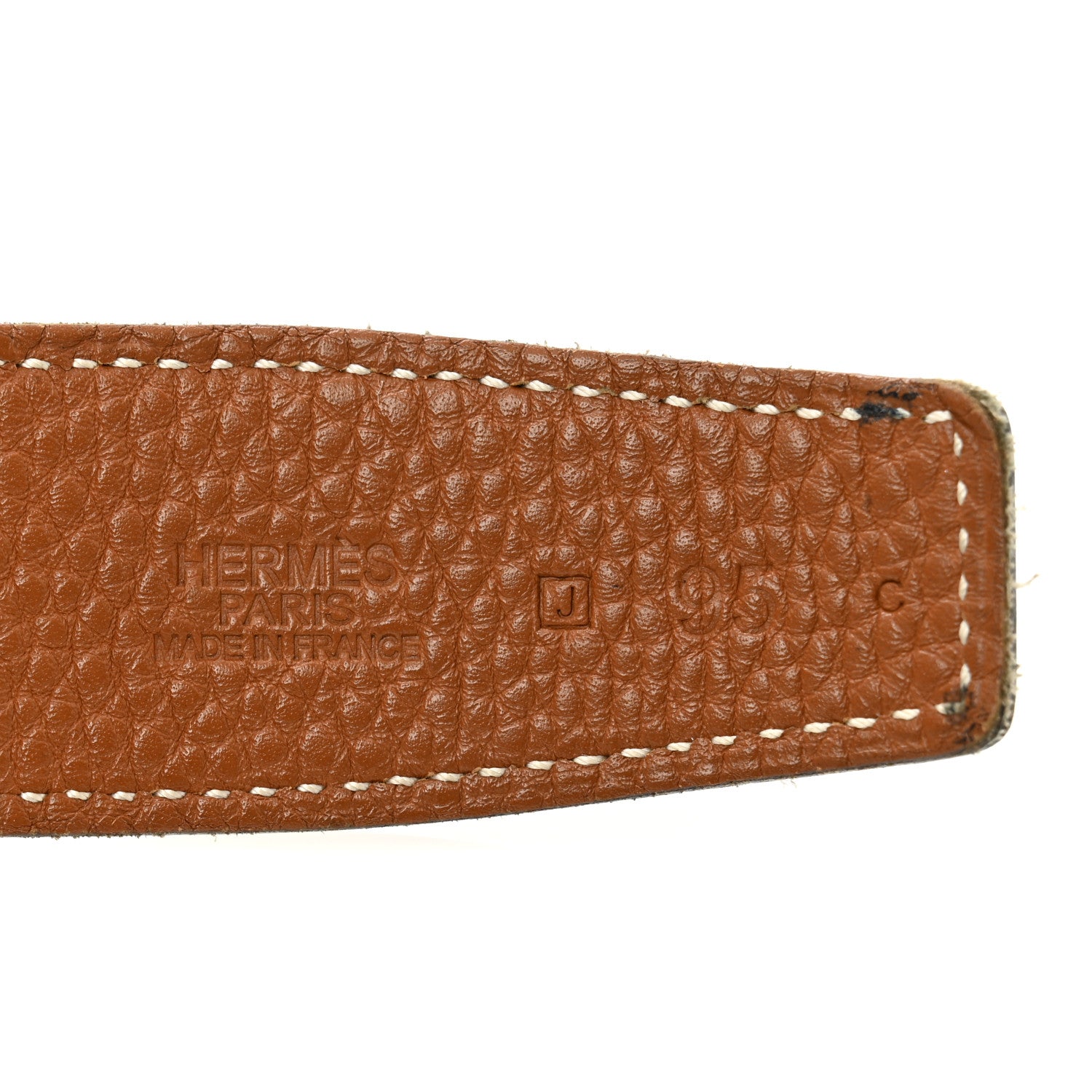 Hermes Box Togo 32mm H Belt 95 38 Black Gold 5 of 7