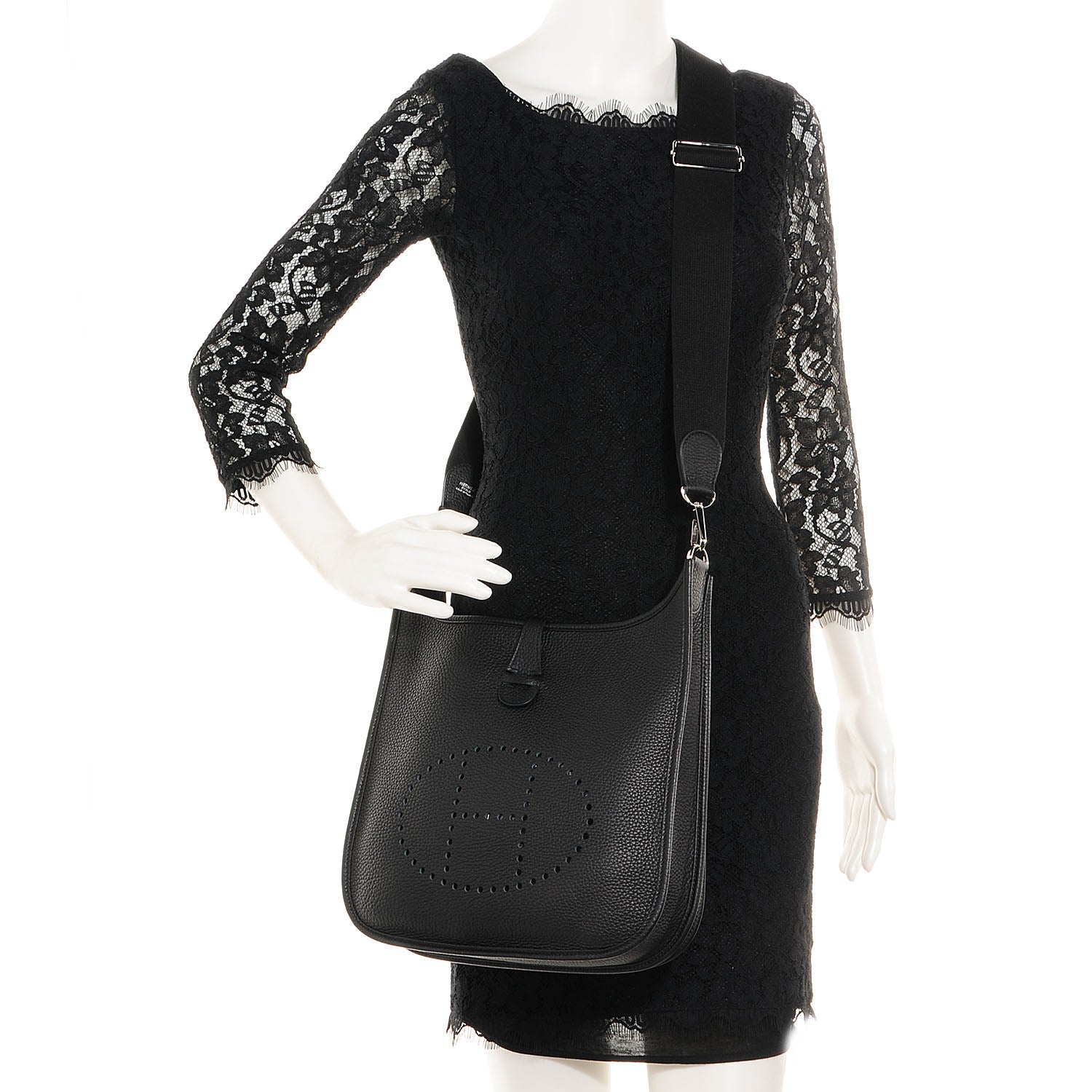 Hermes Taurillon Clemence Evelyne III PM Black 2 of 14