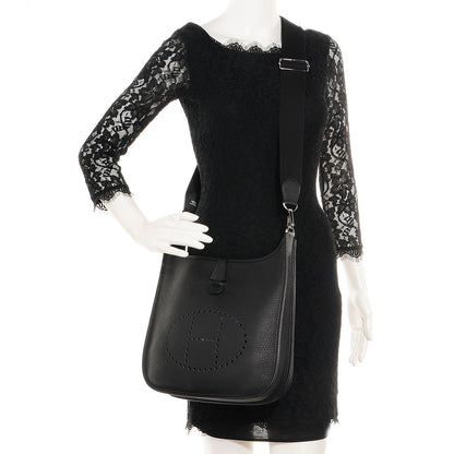 Hermes Taurillon Clemence Evelyne III PM Black 2 of 14