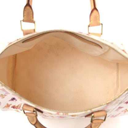 Louis Vuitton Watercolor Aquarelle Speedy 35 White 5 of 9