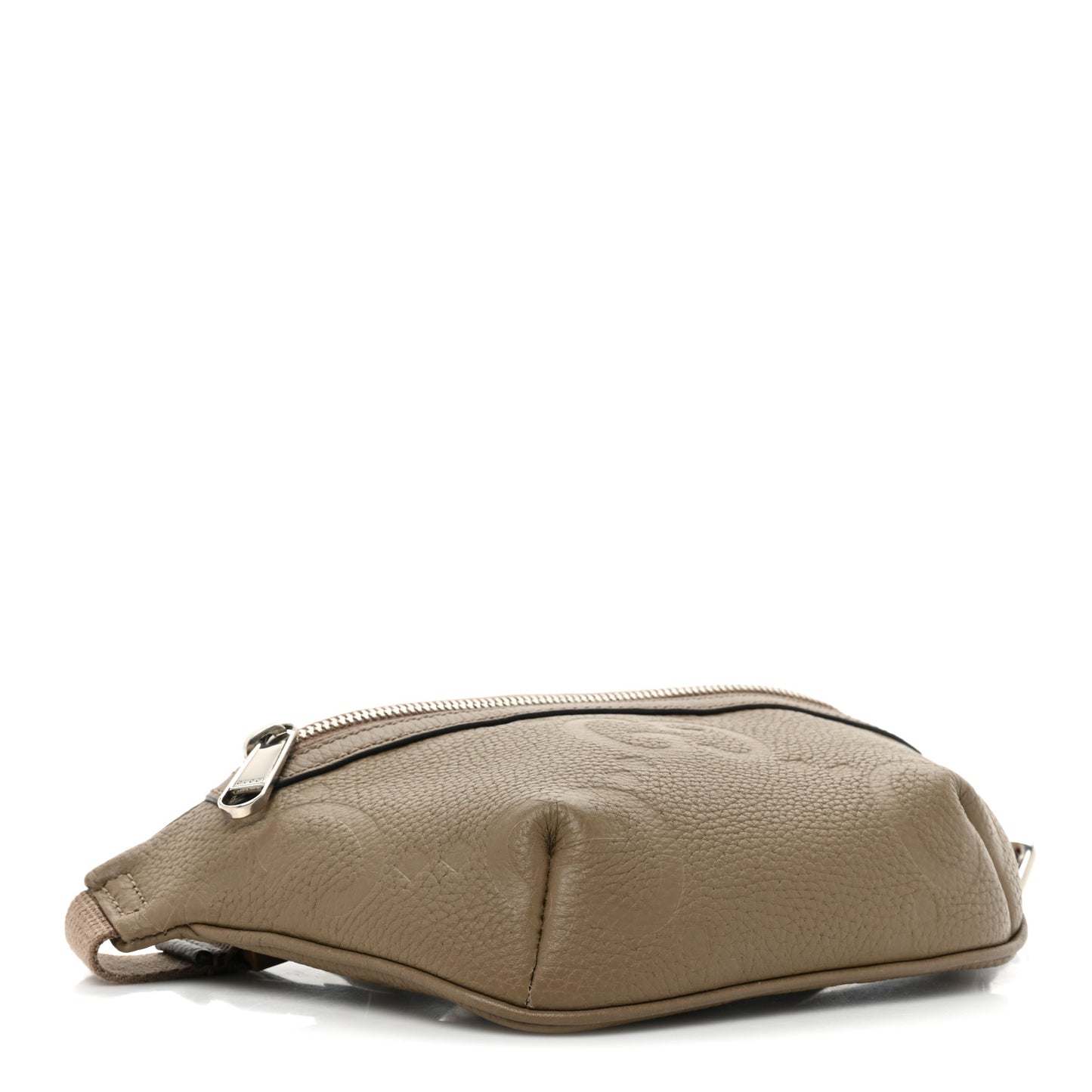 Piuma Calfskin Jumbo GG Embossed Small Belt Bag Good Taupe