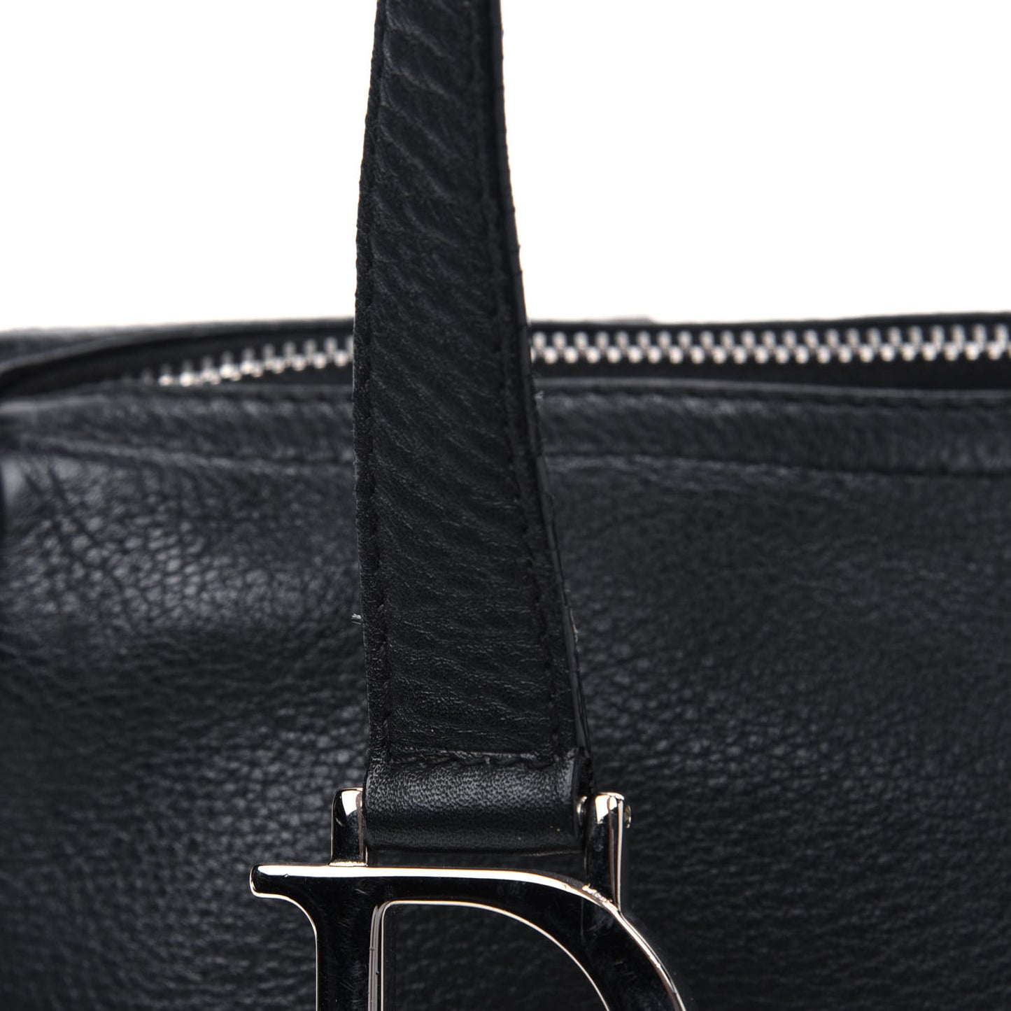 Calfskin Logo Charms Boston Black
